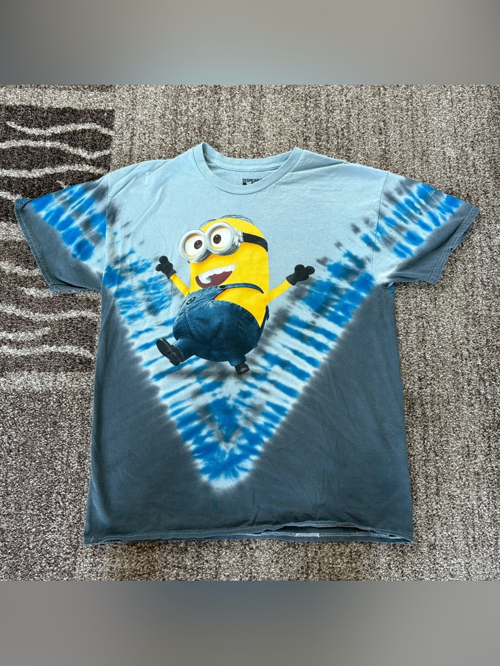 Despicable Me Minion Made Tie Dye T-shirt Large
